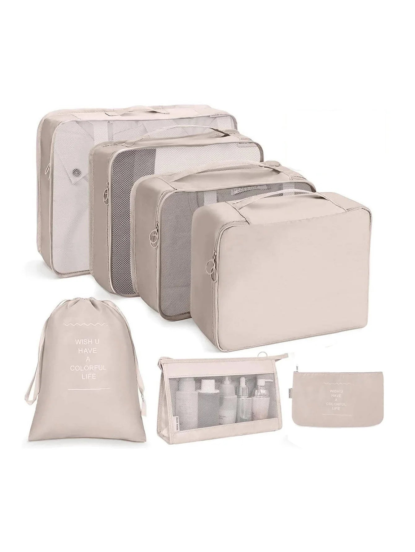 8/9/10 Pcs Set Travel Organizer Storage Bags Suitcase Packing Cubes Set Cases Portable Luggage Clothes Shoe Tidy Pouch Folding