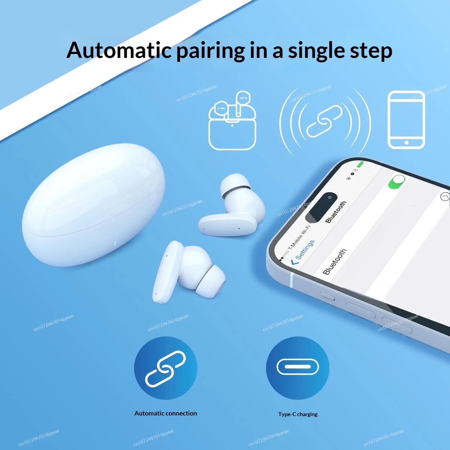 Wireless Bluetooth TWS Earphones Headphones Display Touch Control Earbuds Video for Air Pods Mini Outdoor Sports Headset