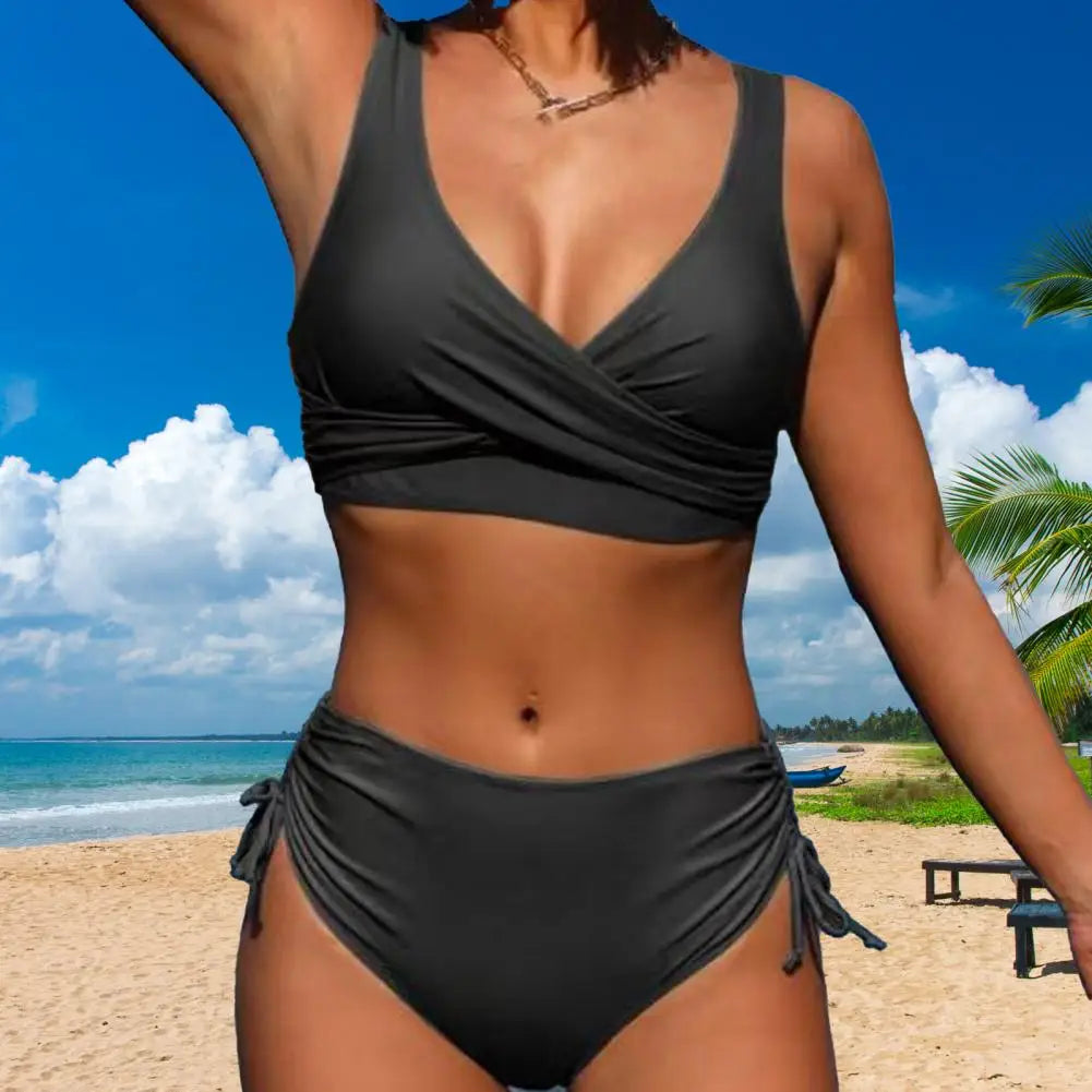 Sexy High Waist Bikinis 2024 Bandage Swimwear Women Swimsuit Female Bikini Set Print Bodysuit Bathing Suit Summer