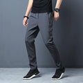 Men's Casual Pants Straight Slim Fit Elastic Waist Jogger Classic Blue Black Gray Male Brand Trousers Plus Size