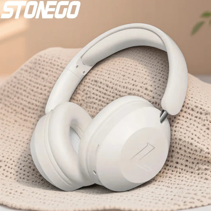 Foldable Wireless Bluetooth Headset Over Ear Sports Headphones High Power Stereo Sound for Cell Phones and Music