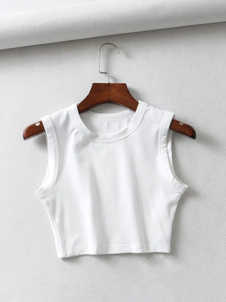 summer vintage white crop tops women biker black punk sexy tank top streetwear cropped sleeveless top