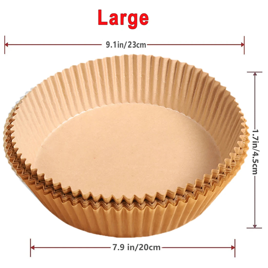 50pcs Air Fryer Disposable Paper Non-Stick Airfryer Baking Papers Round Air-Fryer Paper Liners Paper Kitchen Accessories
