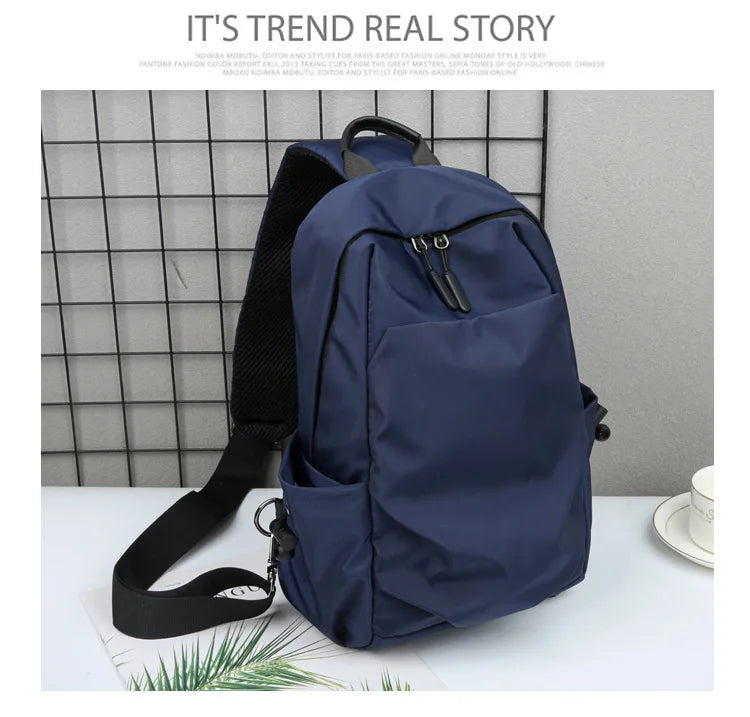 Men's Chest Bag Large Canvas Fashion Male Crossbody Bags Oxford Cloth Designer Man Student Shoulder Sling Casual Sports Phone
