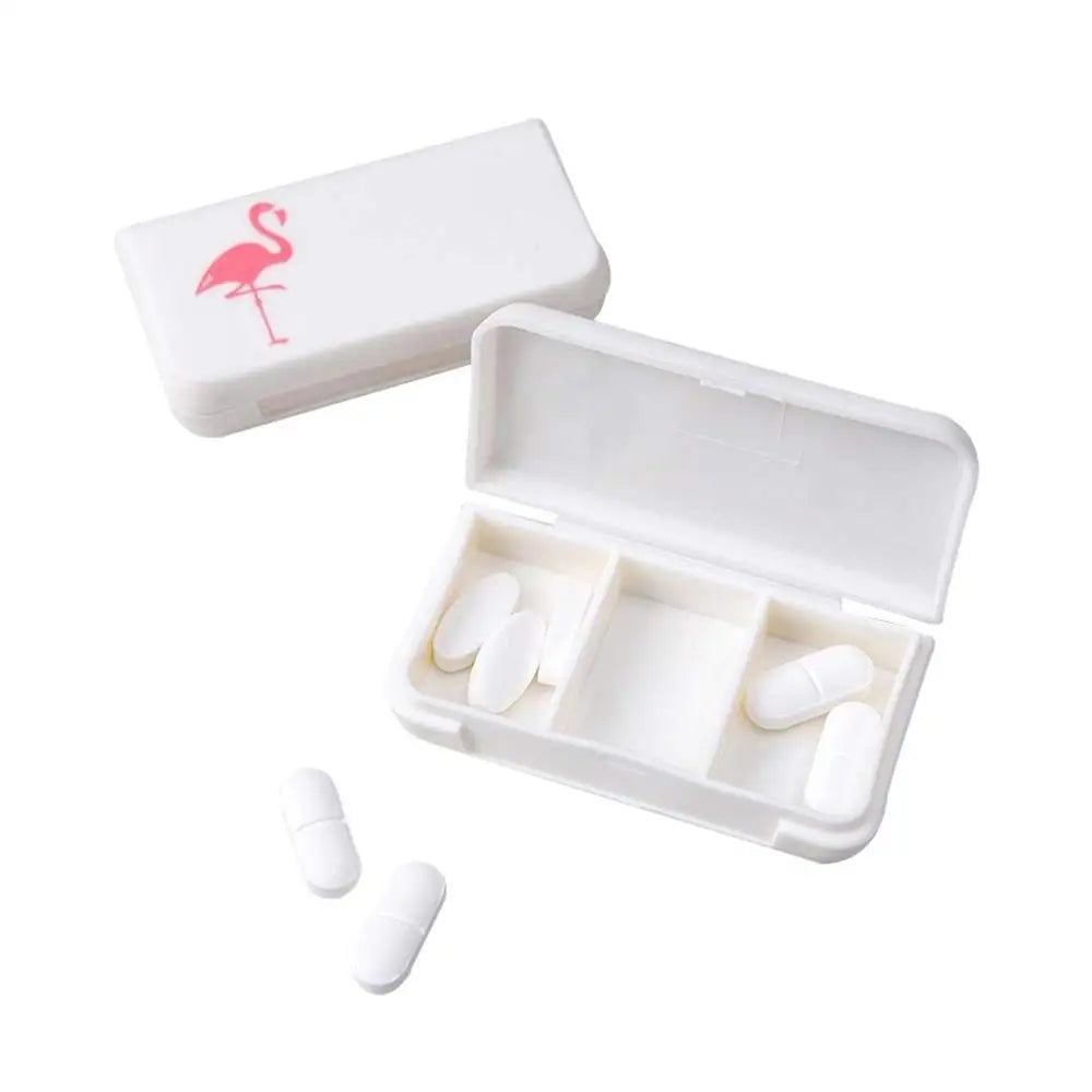 2Pcs 7 Days Pill Storage Box Mini Travel Portable Medicines Dispenser Box Multifunction Plastic Seven Compartment Sealer Box