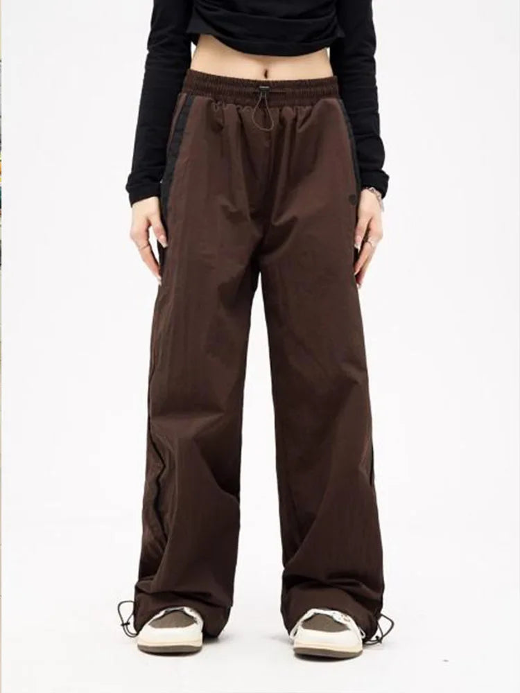 Y2K Pants Women  Vintage Street Distressed Wash  Women Clothing Casual Wide Leg High WaistedWoman Pants