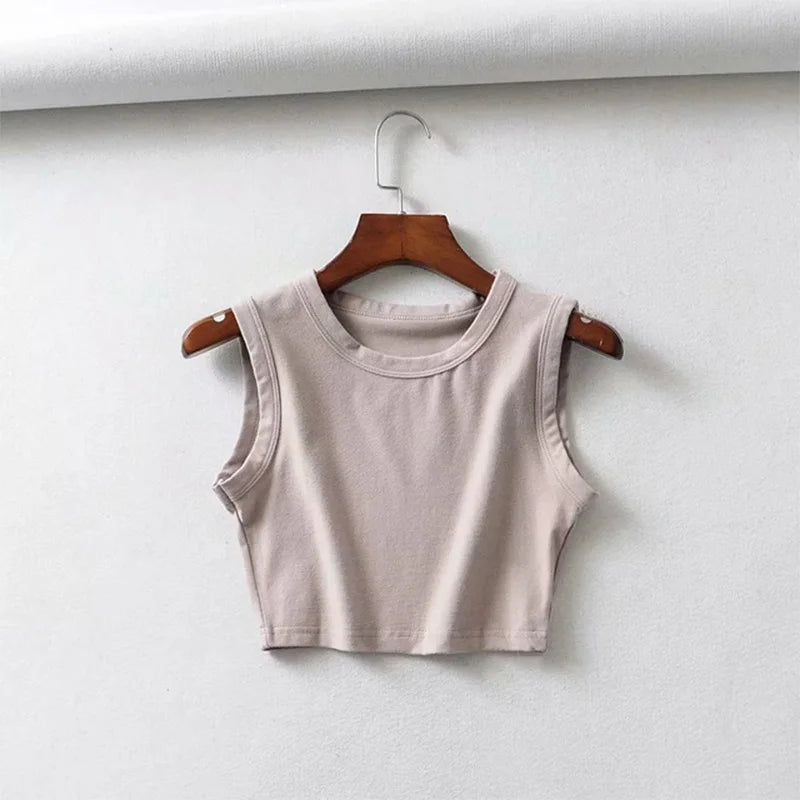 summer vintage white crop tops women biker black punk sexy tank top streetwear cropped sleeveless top