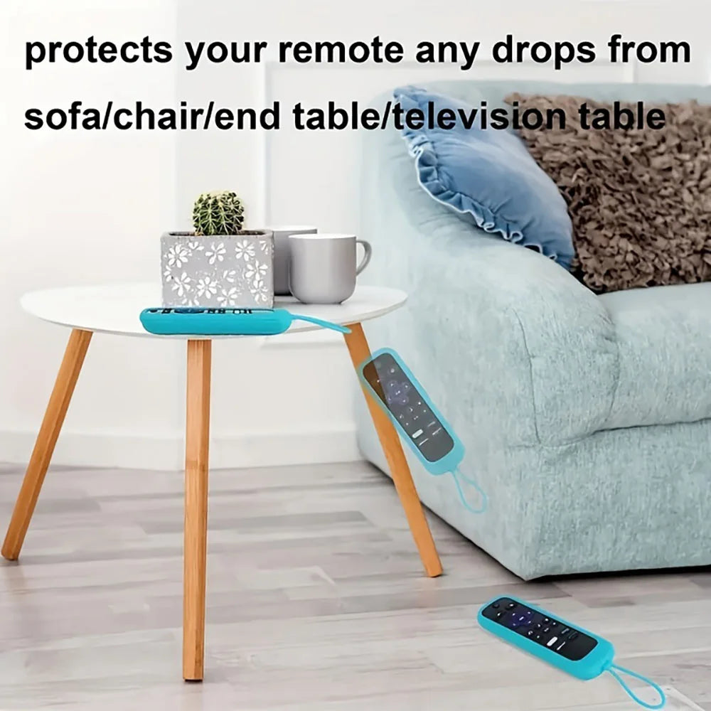 Luminous Silicone Remote Control Protective Case With Rope TV Remote Control Cover For TCL Hisense Roku TV Remote Control Cover