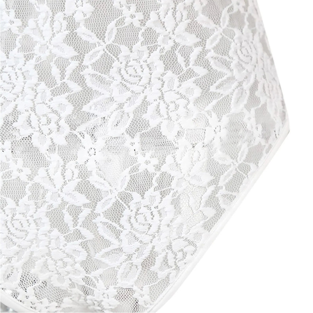 Sexy White Black Lace Shirt Women Deep V Neck See Through Shirts Summer Casual Slim Short Sleeve Bodysuit Clubwear Top For Women