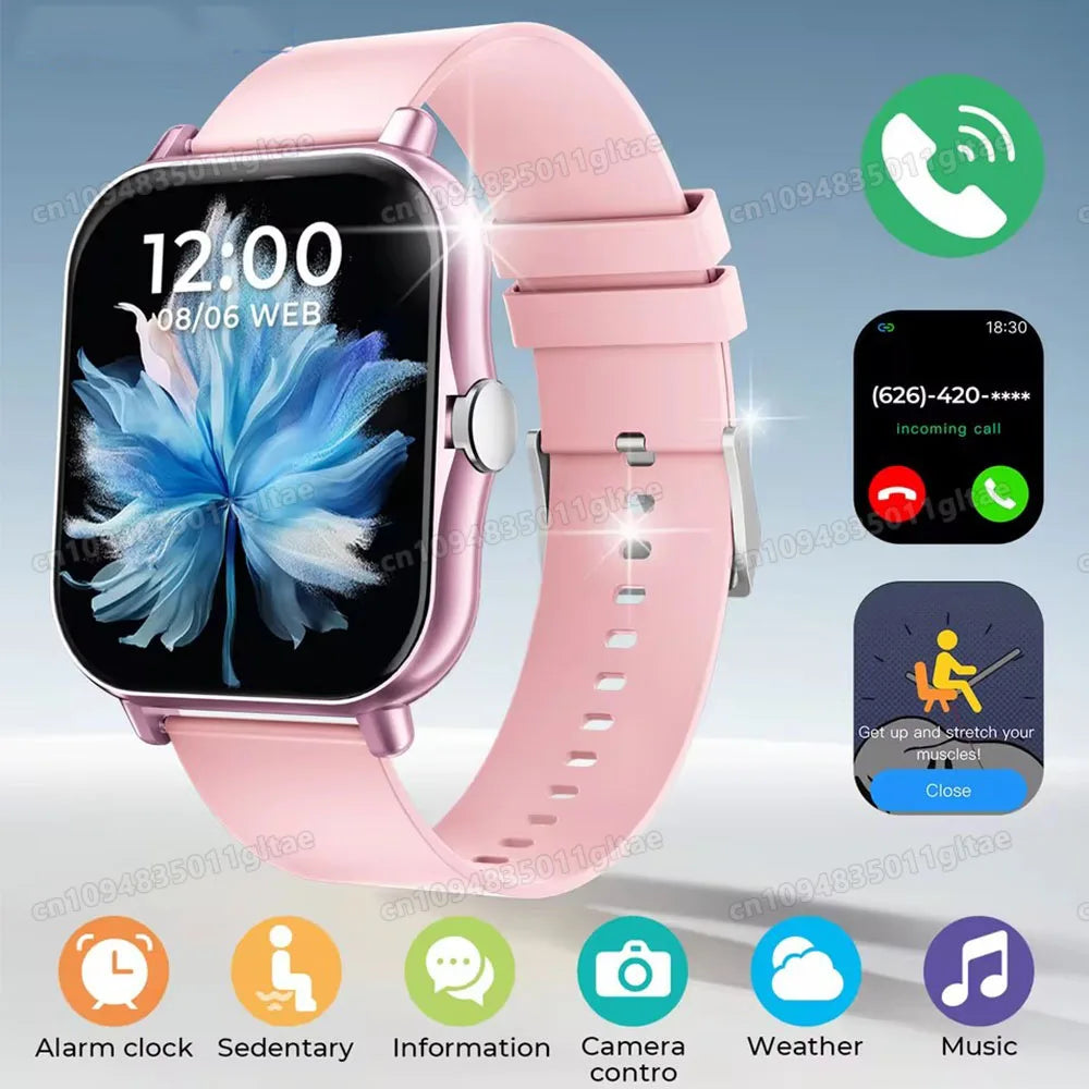 New Smart Watch Android IOS Phone 1.44 Inch Color Screen Bluetooth Call Blood Oxygen/Pressure Monitoring Smart Watch Women Men