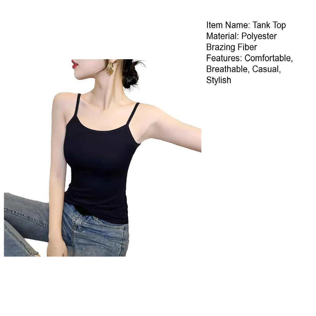 Chic Loose Tank Top Sleeveless Daily Wear Moisture Wicking Base Layer Women Vest