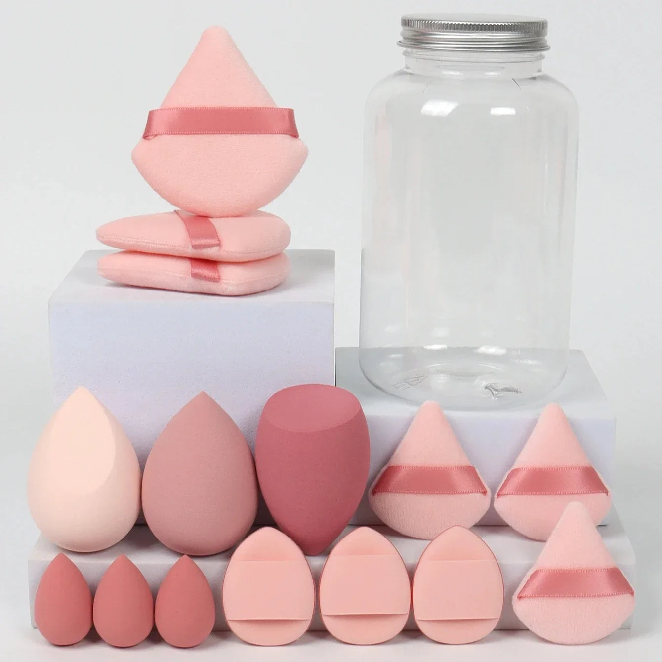 12/15Pcs Makeup Sponge Cosmetic Puff Foundation Sponges Blender Beauty Powder Puffs Women Make Up Accessories Makeup  Tools
