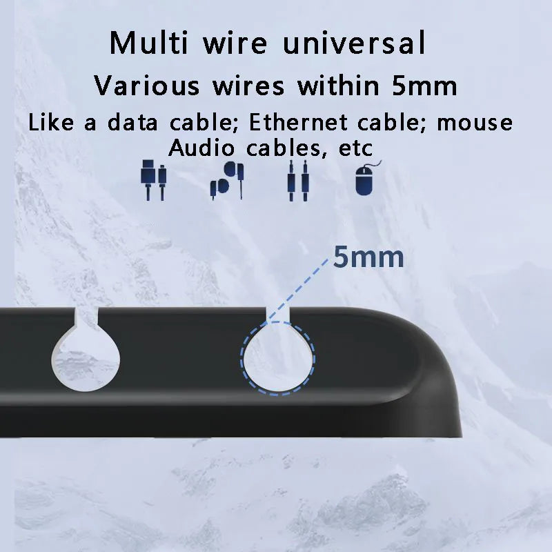 7-hole Data Cable Organizer, Desktop Charging Cable Storage Protector, Mouse Cable, Headphone Winding Device, Fixing Clipp