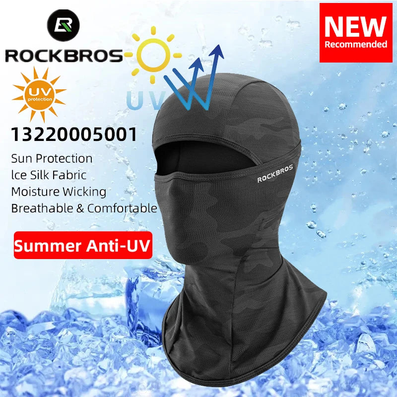 ROCKBROS Spring Summer Cycling Mask UV Sun Protection Mask Bike Balaclava Hat Bicycle Scarf Breathable Sport Motorcycle Masks