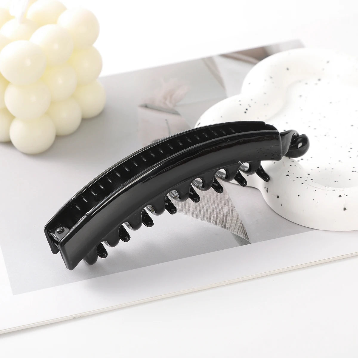 AWAYTR Frosted Hair Clips Solid Color Banana Clip Women's Hair Accessories Fashion Ponytail Barrettes Hair Claws Hairpins