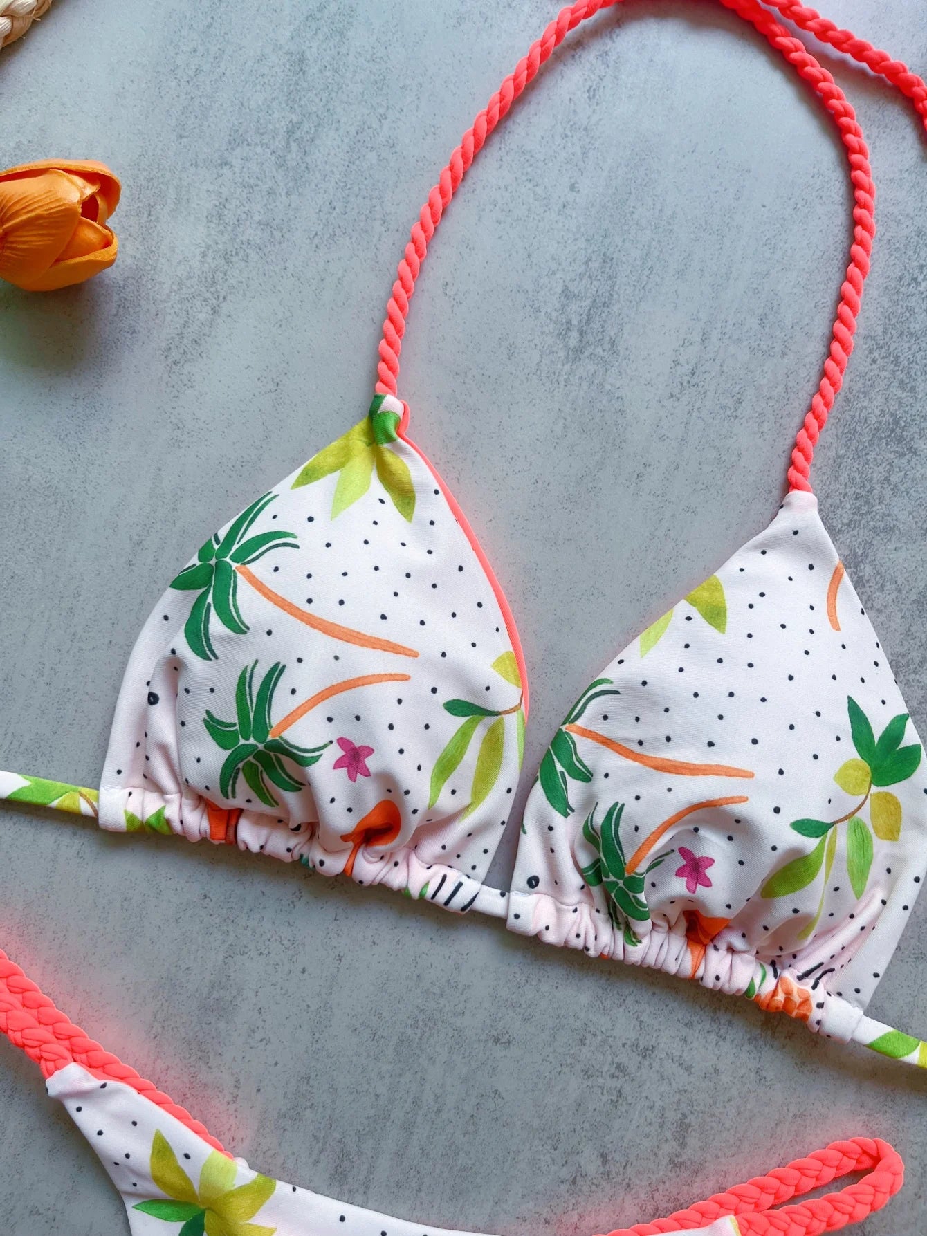 Sexy Triangle Bikini Push Up Brazilian Swimwear Women Printed Bikinis Padded Swimsuit Thong Bathing Suit Maillot De Bain Femme