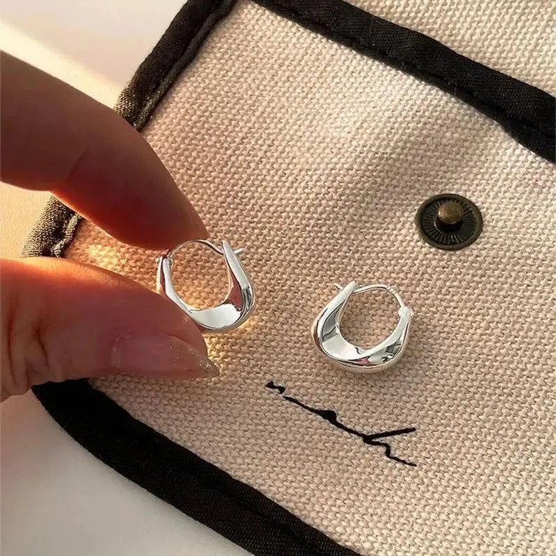 925 Silver Earrings for Women Ear Hoop Versatile Sweet Girl Fashion Jewery New Year Gifts Accessories