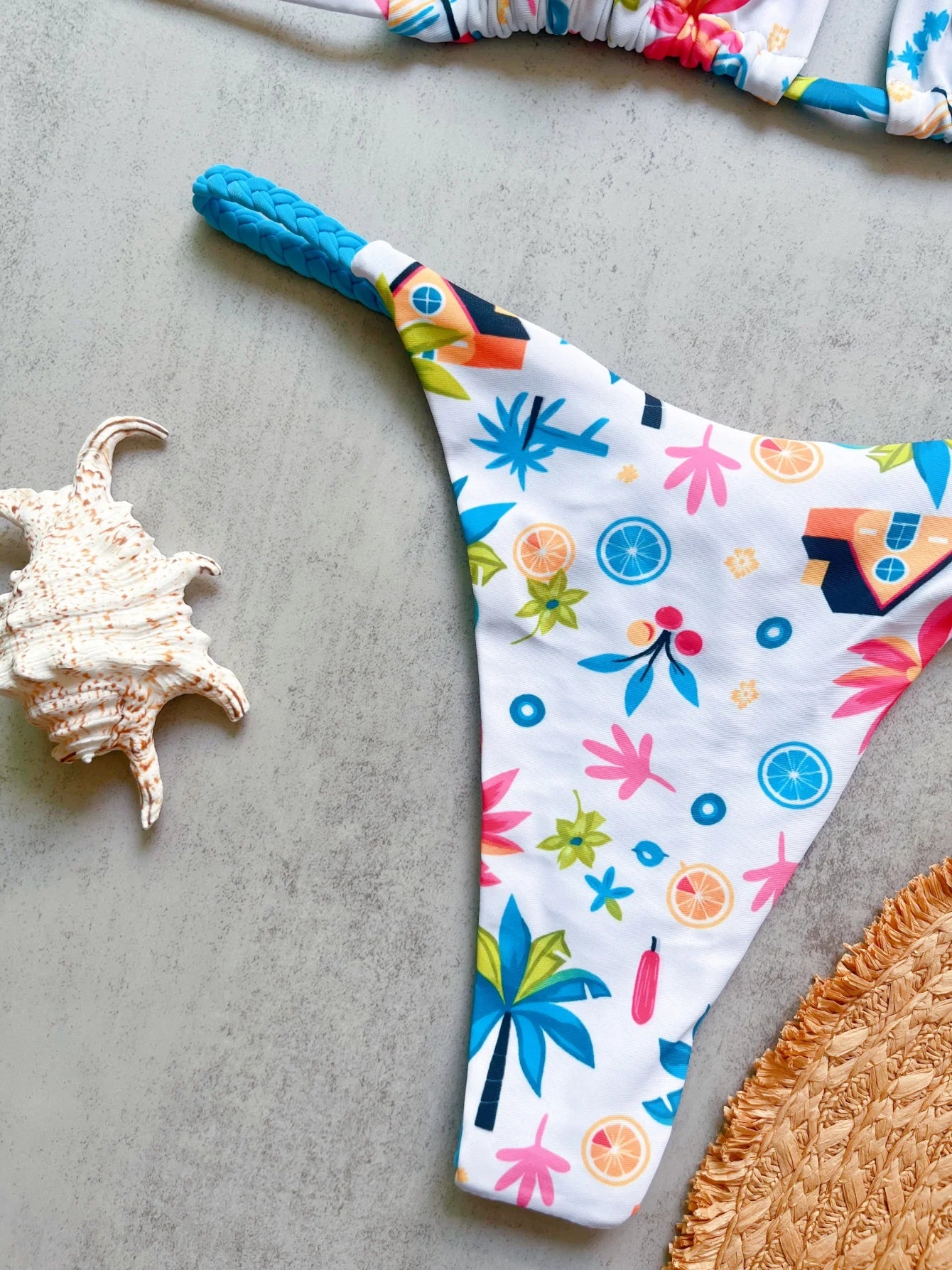 Sexy Triangle Bikini Push Up Brazilian Swimwear Women Printed Bikinis Padded Swimsuit Thong Bathing Suit Maillot De Bain Femme