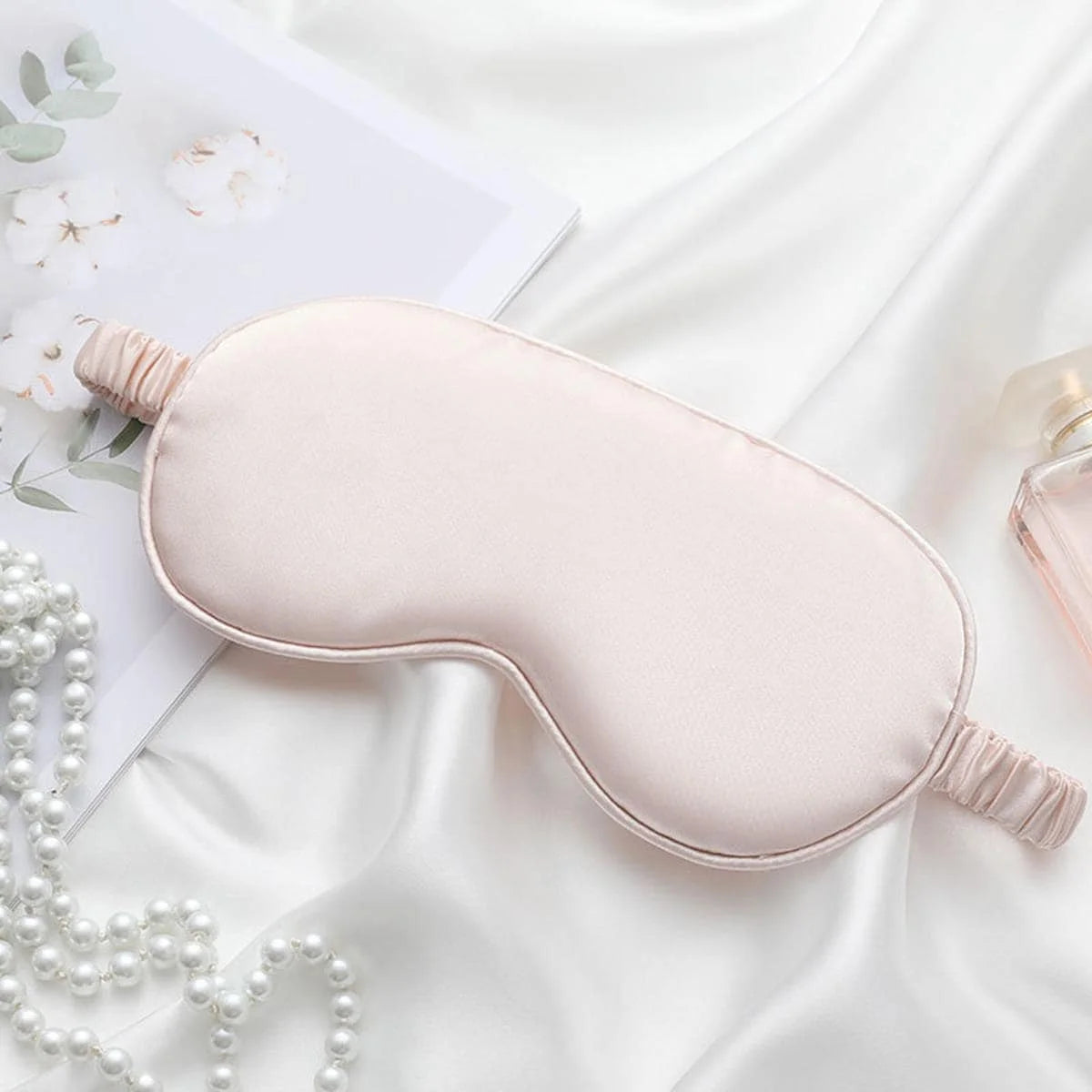 1pc-Double Sided Imitation Silk Unisex Eye Mask, Light Blocking, Non Eye Pressure, Sleep Elasticity, Travel, Lunch Break, Sleep