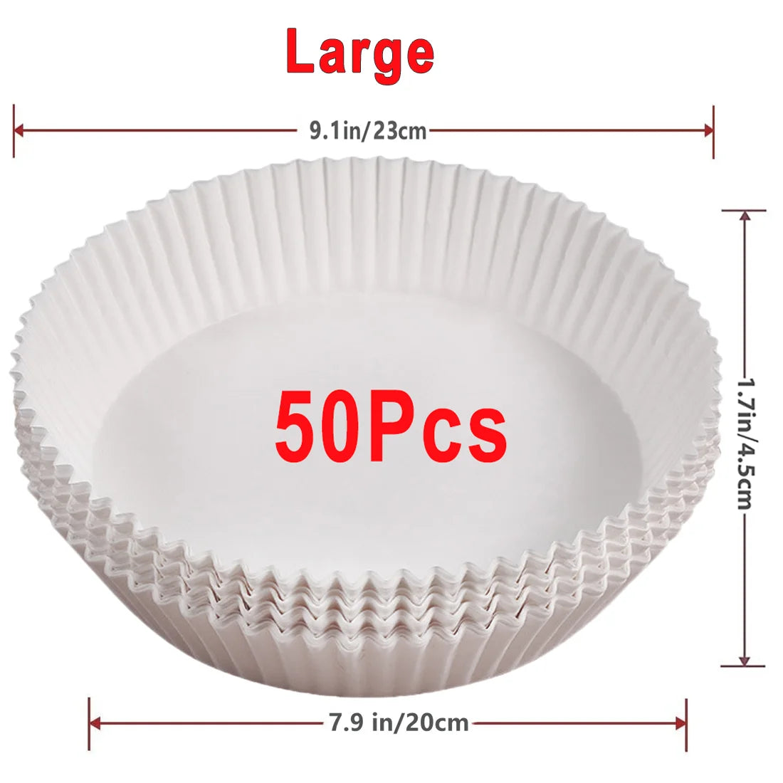 50pcs Air Fryer Disposable Paper Non-Stick Airfryer Baking Papers Round Air-Fryer Paper Liners Paper Kitchen Accessories