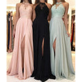 Dress Women Wedding Sexy Halter Lace Floral Sleeveless High Waist Evening Long Dresses Gown Vestidos Slim Fit Elegant