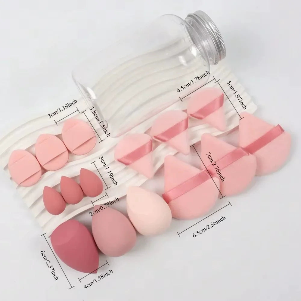 12/15Pcs Makeup Sponge Cosmetic Puff Foundation Sponges Blender Beauty Powder Puffs Women Make Up Accessories Makeup  Tools