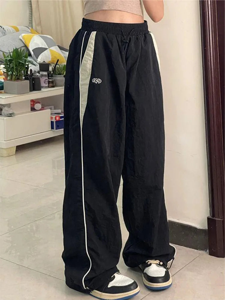 Y2K Pants Women  Vintage Street Distressed Wash  Women Clothing Casual Wide Leg High WaistedWoman Pants