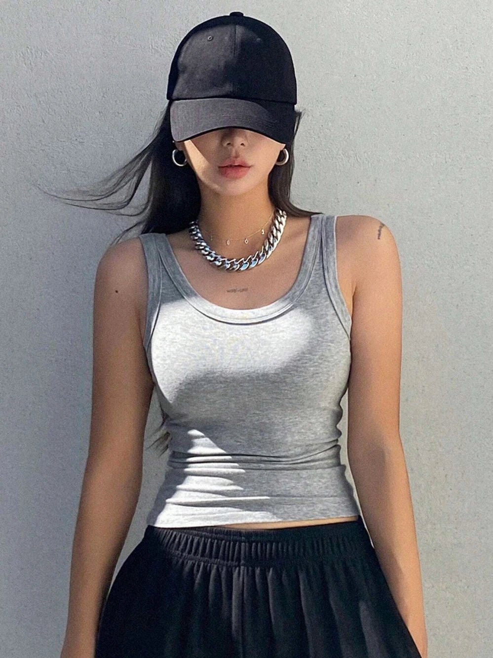 Underlay Beautiful Back Knitted Camisole Vest Paired With Women Summer New Cotton Sleeveless Outerwear Top