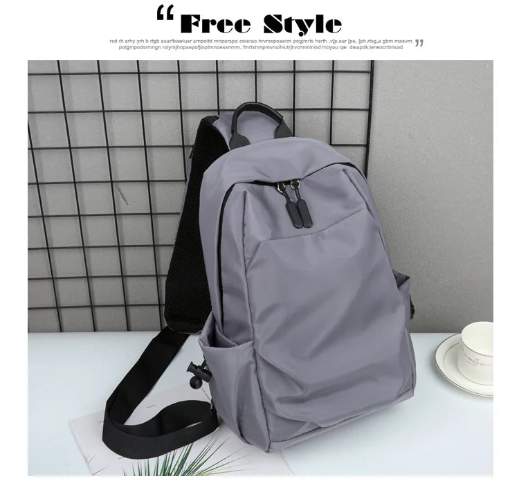 Men's Chest Bag Large Canvas Fashion Male Crossbody Bags Oxford Cloth Designer Man Student Shoulder Sling Casual Sports Phone