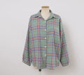 Plaid Shirt Women Long Sleeve Top Female Vintage Fashion Single Breasted Blouse Ladies Preppy Style Loose Check Shirts