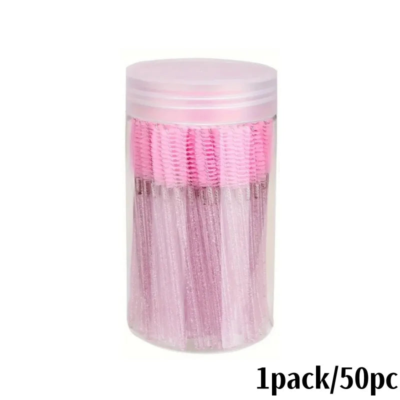 100pc Convenient Crystal Eyelash and Brow Brush Disposable Eyelash Comb for Mascara Application Eyelash Extension Makeup Tools