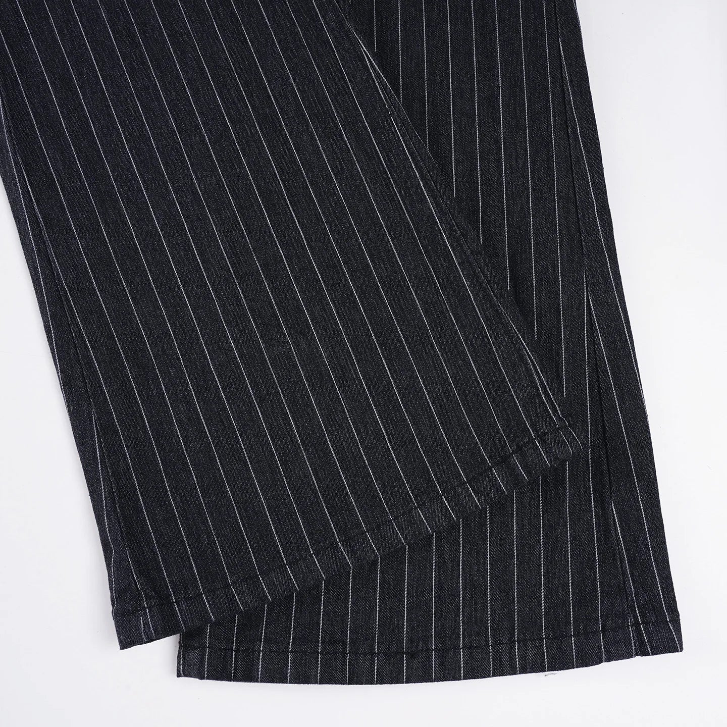 2000s Clothes Y2k Low Rise Boot Cut Jeans Woman Casual Black Striped Denim Trousers Streetwear Flare Pants P77-DD25