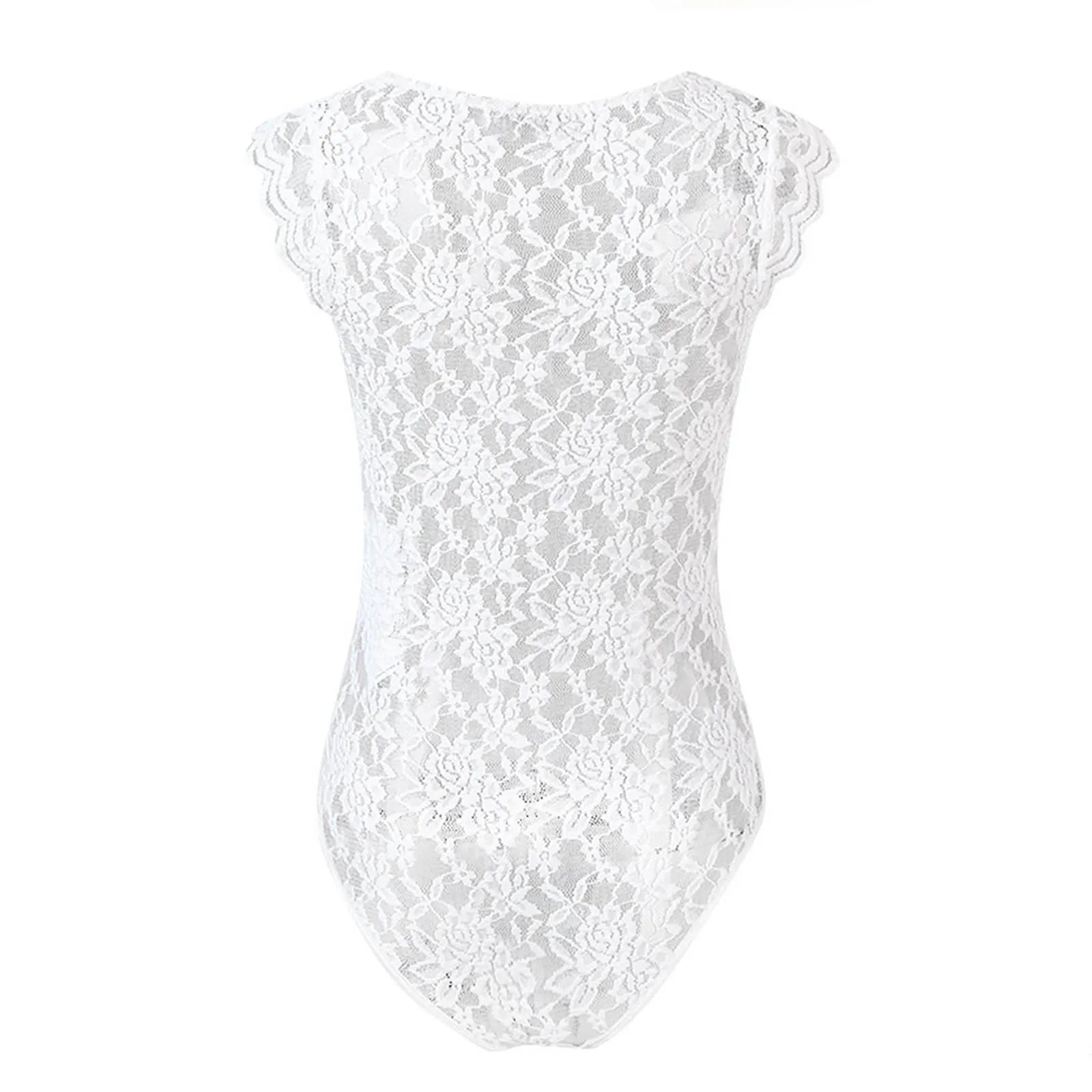Sexy White Black Lace Shirt Women Deep V Neck See Through Shirts Summer Casual Slim Short Sleeve Bodysuit Clubwear Top For Women