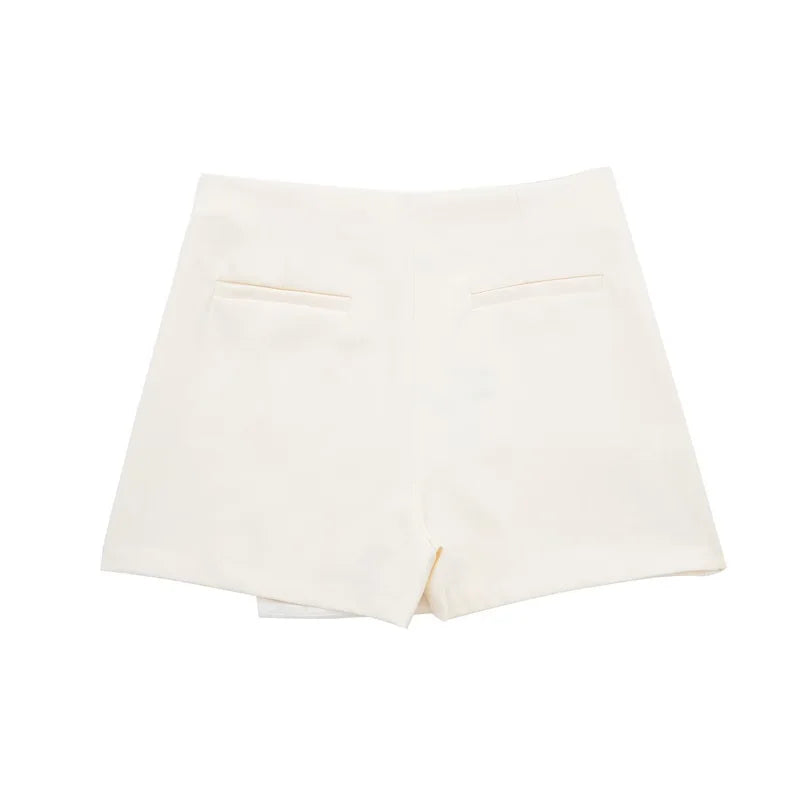 HXAO Shorts Women Black White Mini shorts Women's Shorts High waist Micro Casual Skirt Shorts Asymmetric Shorts Skirt Mujer