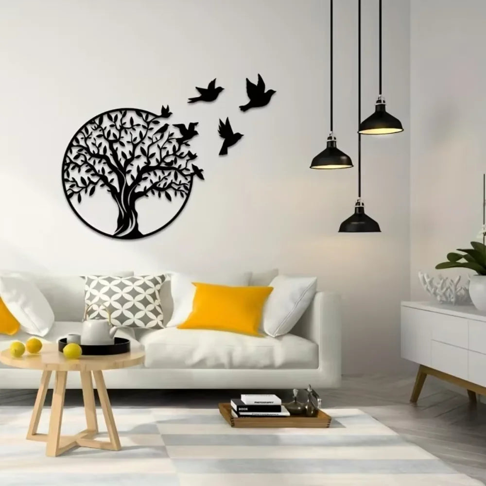 HelloYoung Metal Crafts Wall Decoration Art Tree Of Life Outdoor Courtyard Decoration Logo Anniversary Wall Gift and Home Decor