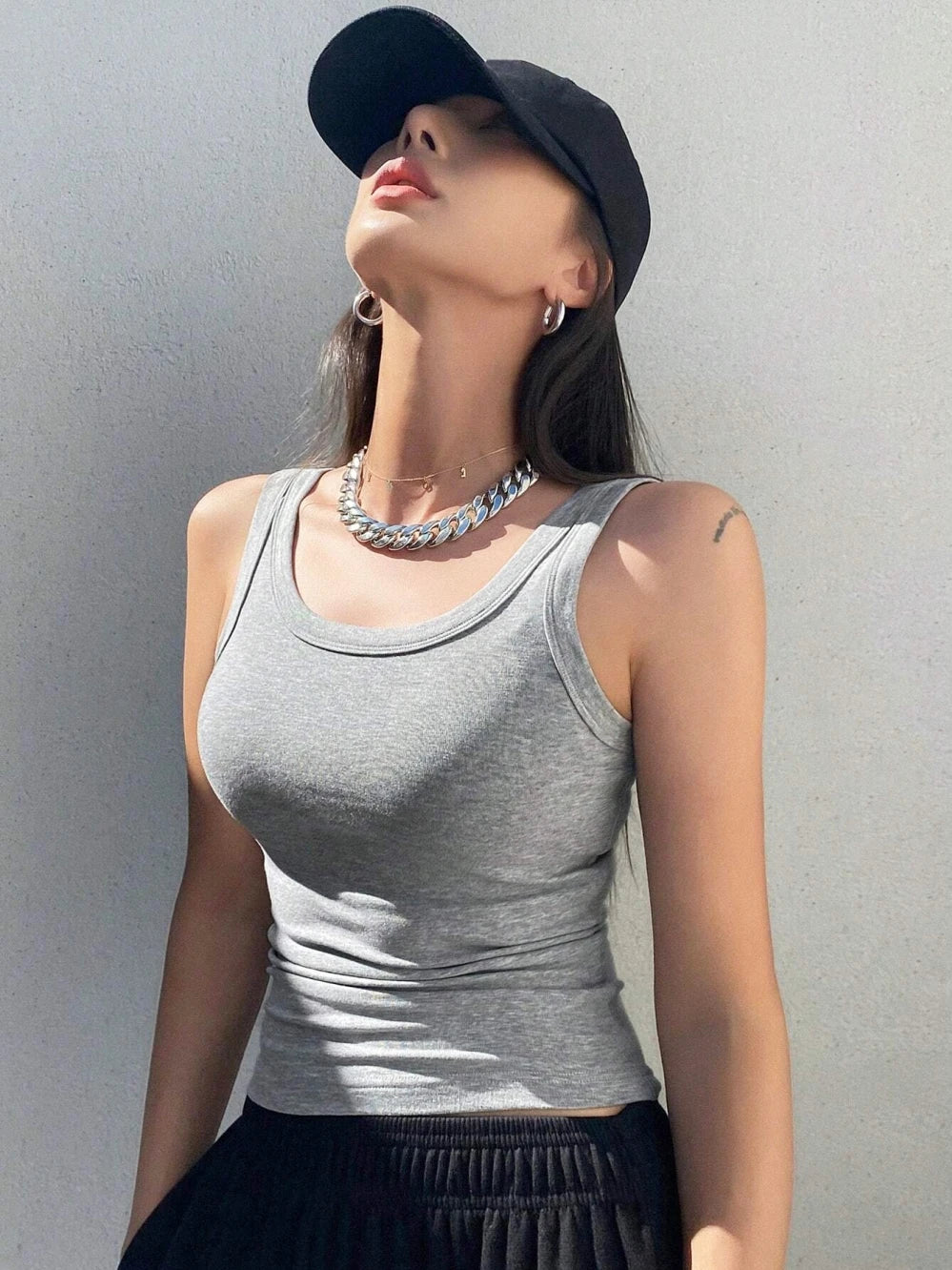 Underlay Beautiful Back Knitted Camisole Vest Paired With Women Summer New Cotton Sleeveless Outerwear Top