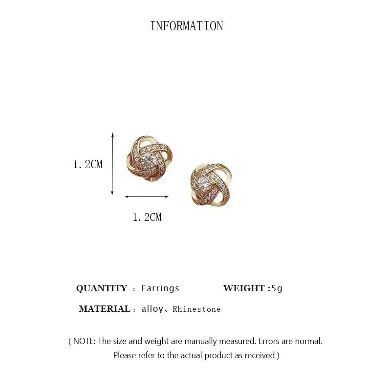 New Exquisite Shiny Zircon Heart Flower Earrings Elegant Square Geometric Crystal Earrings for Women Fashion Jewelry Gift
