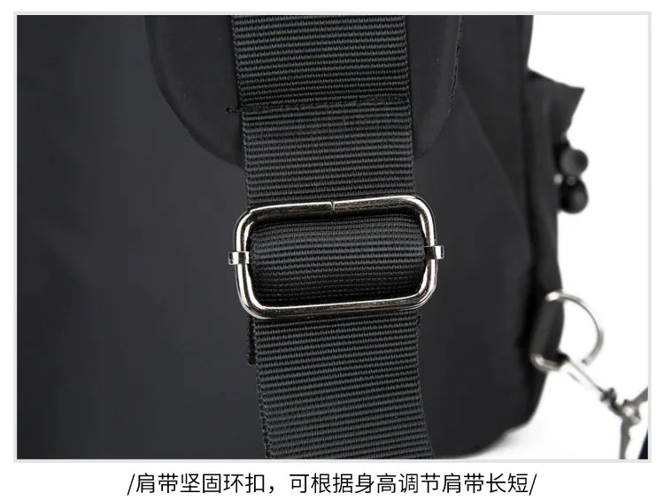 Men's Chest Bag Large Canvas Fashion Male Crossbody Bags Oxford Cloth Designer Man Student Shoulder Sling Casual Sports Phone