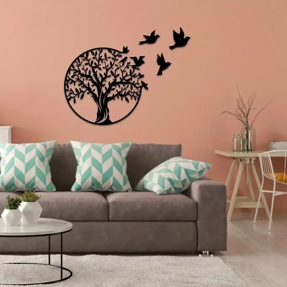 HelloYoung Metal Crafts Wall Decoration Art Tree Of Life Outdoor Courtyard Decoration Logo Anniversary Wall Gift and Home Decor