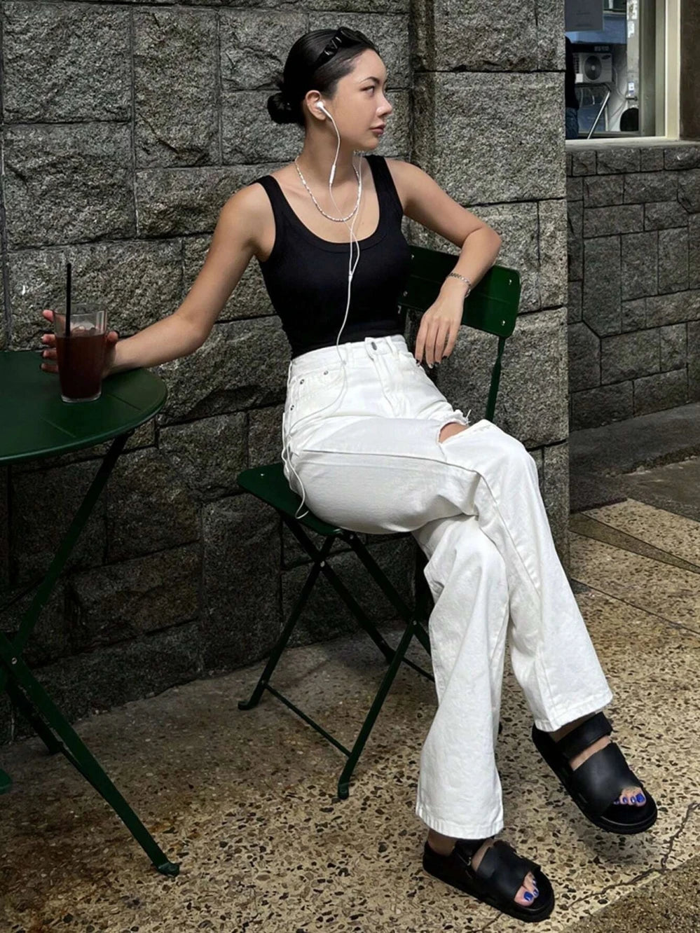 Underlay Beautiful Back Knitted Camisole Vest Paired With Women Summer New Cotton Sleeveless Outerwear Top