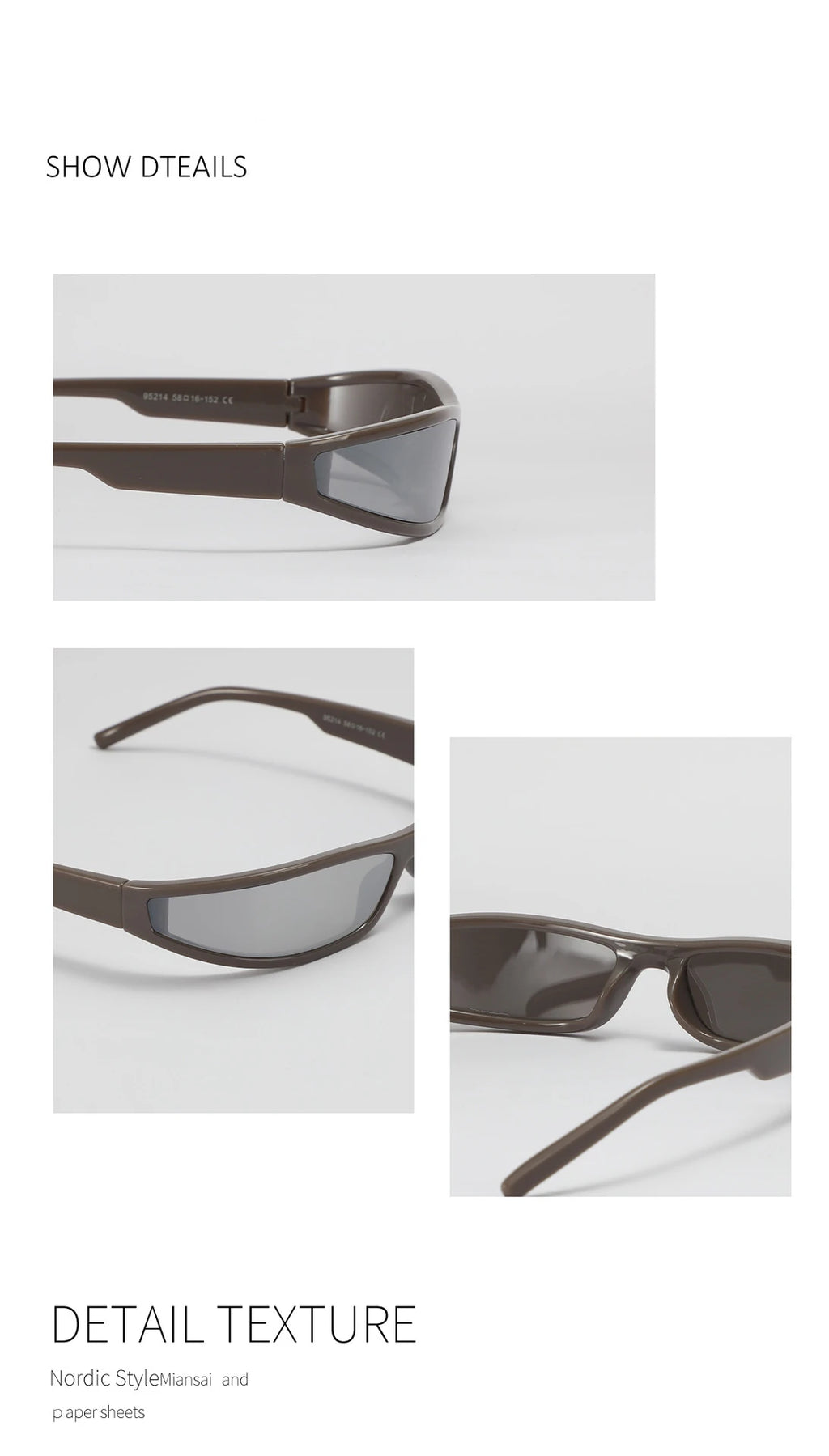 Narrow Rectangle Y2K Sunglasses  Luxury Brand Punk