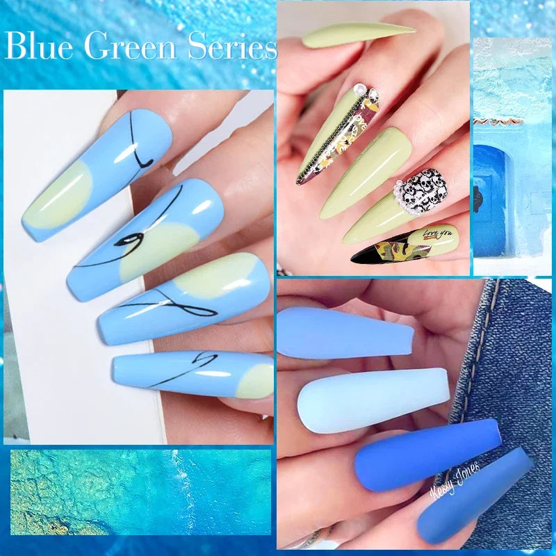 8Pcs/Set Fluorescent Gel Nail Polish Set Summer Colorful Semi Permanent Nail Art Gel Varnish Nail Supplies Manicure For Nails