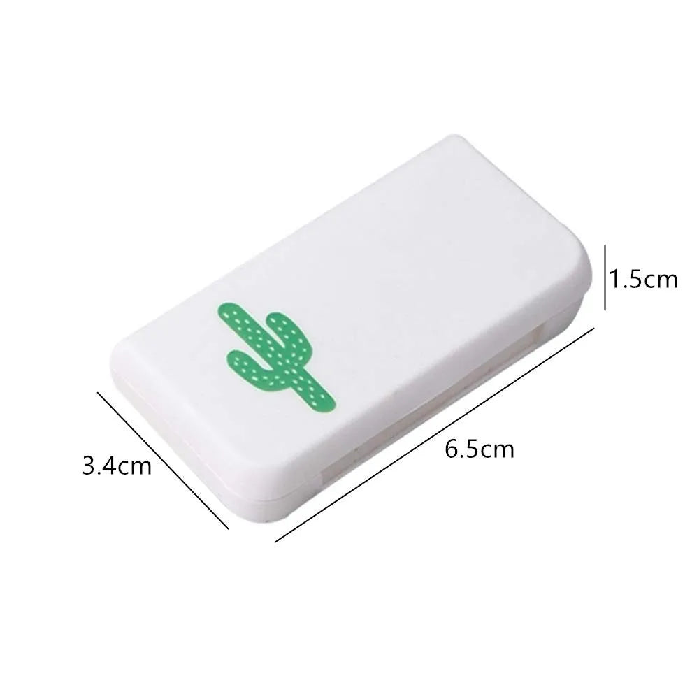 2Pcs 7 Days Pill Storage Box Mini Travel Portable Medicines Dispenser Box Multifunction Plastic Seven Compartment Sealer Box