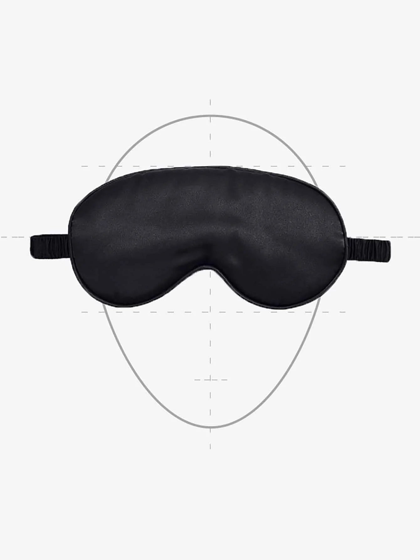 1pc-Double Sided Imitation Silk Unisex Eye Mask, Light Blocking, Non Eye Pressure, Sleep Elasticity, Travel, Lunch Break, Sleep