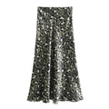 HH Women Fashion Leopard Print Skirt Vintage High Waist Midi Skirts Elegant Women Summer Casual Streetwear Skirt