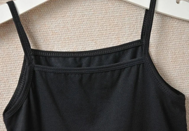 Women's Solid Color Spahetti Straps Sleeveless Slim Camisole Summer Wear Outside Female Short Tops Vests