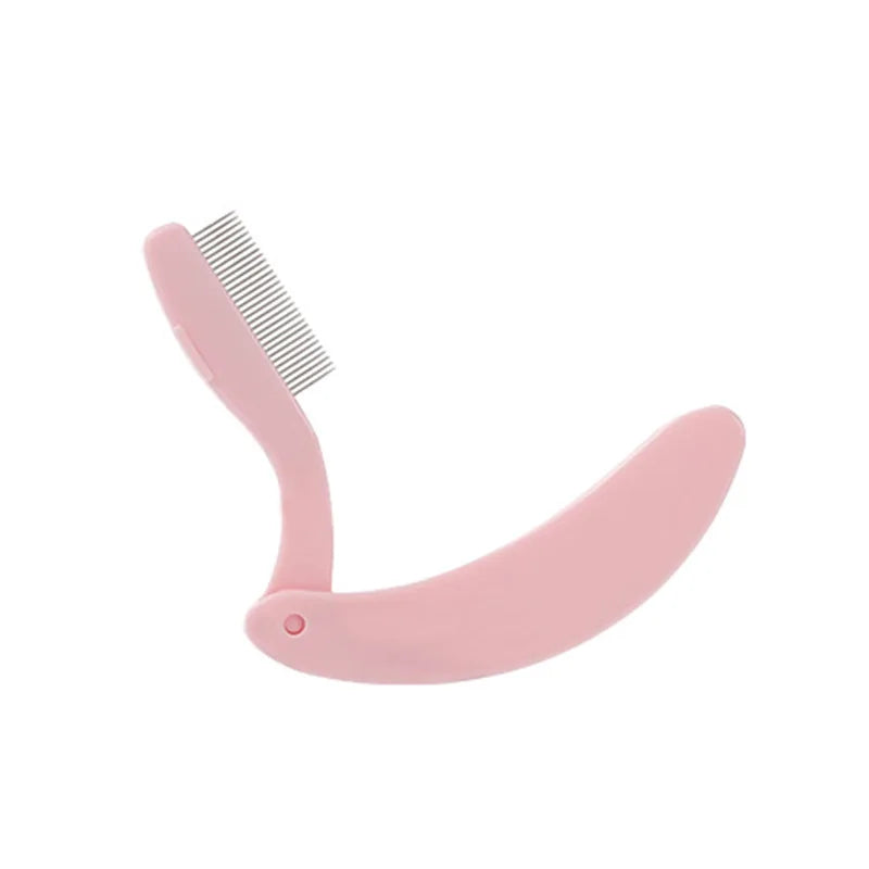 1pc Eyelash Beauty Collapsible Separator Portable Eyelash Brush Comb Mascara Curl Eye Lash Stainless Steel Eyelash Combing Tools