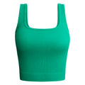 Women Solid Square Neck Ribbed Tank Top Camisole Women Summer Basic Elastic Sleeveless Crop Tops