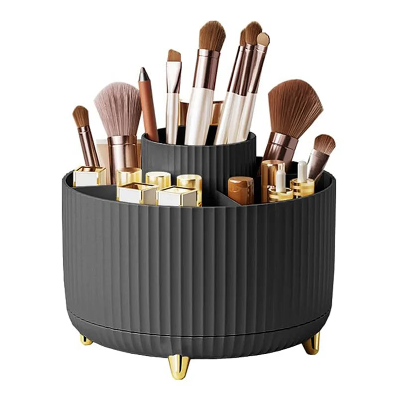 Rotatable Makeup Desktop Cosmetic Storage Box Organizer Large Capacity For Bathroom Portable Lipstick Makeup Brush Pen Holder