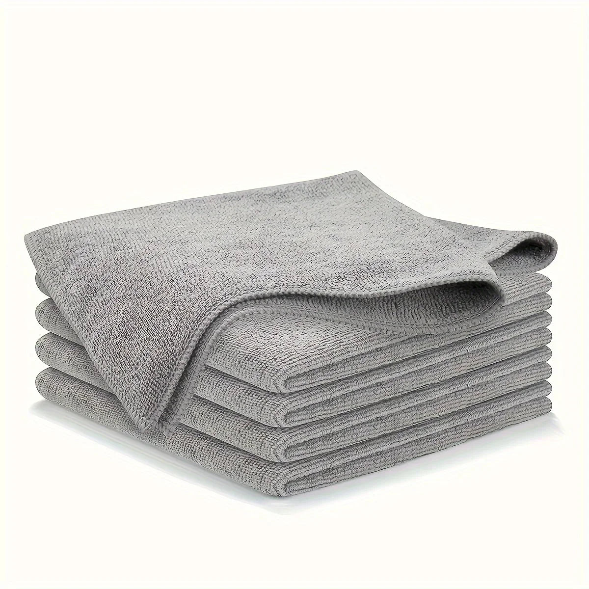 10 Kitchen Towel, Ultra-fine Fiber Light Gray Cleaning Cloth Set, Absorbent, Soft And Stain-removing Cloth